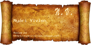 Nyári Vivien névjegykártya